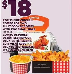 Independent Grocer ROTISSIERIE CHICKEN COMBO FOR TWO, FULLY COOKED COMES WITH TWO SMALL SIDES 134-454 G offer