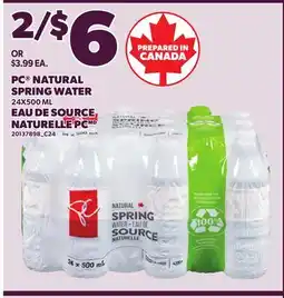 Independent Grocer PC NATURAL SPRING WATER, 24X500 ML offer