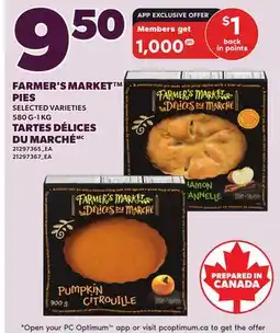 Independent Grocer FARMER'S MARKET PIESPIES 580 G-1 KG offer