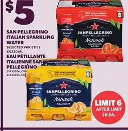 Independent Grocer SAN PELLEGRINO ITALIAN SPARKLING WATER, 6X330 ML offer
