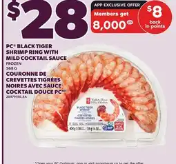 Independent Grocer PC BLACK TIGER SHRIMP RING WITH MILD COCKTAIL SAUCE, 568 G offer