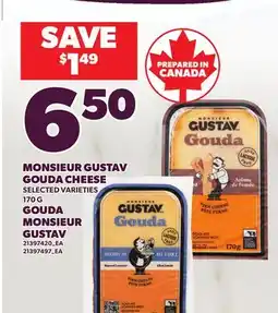 Independent Grocer MONSIEUR GUSTAV GOUDA CHEESE 170 G offer