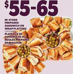 Independent Grocer IN-STORE PREPARED SANDWICH OR WRAP PLATTERS, 1.23-3.4 KG offer