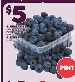 Independent Grocer BLUEBERRIES, PINT offer