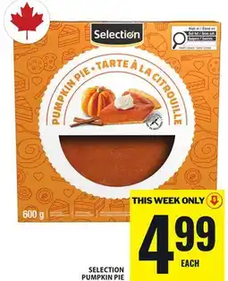 Food Basics SELECTION PUMPKIN PIE offer