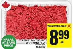 Food Basics EXTRA LEAN GROUND BEEF FAMILY PACK offer