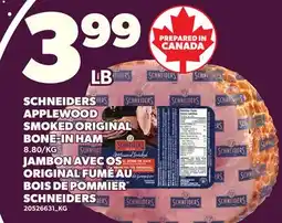 Independent Grocer SCHNEIDERS APPLEWOOD SMOKED ORIGINAL BONE-IN HAM offer
