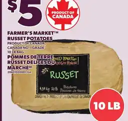 Independent Grocer FARMER'S MARKET RUSSET POTATOES, 10 LB BAG offer