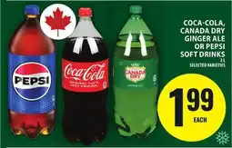 Food Basics COCA-COLA, CANADA DRY GINGER ALE OR PEPSI offer