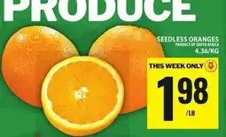 Food Basics SEEDLESS ORANGES offer