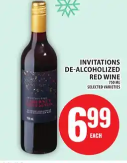 Food Basics INVITATIONS DE-ALCOHOLIZED RED WINE offer