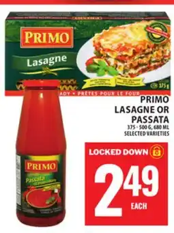 Food Basics PRIMO LASAGNE OR PASSATA offer