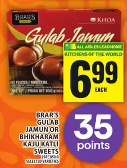 Food Basics BRAR'S GULAB JAMUN OR BHIKHARAM KAJU KATLI SWEETS offer