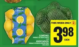 Food Basics LEMONS OR AVOCADOS offer