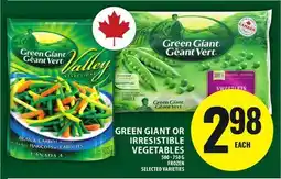 Food Basics GREEN GIANT OR IRRESISTIBLE VEGETABLES offer