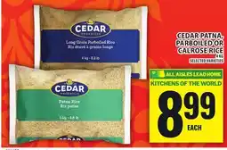 Food Basics CEDAR PATNA, PARBOILED OR CALROSE RICE offer