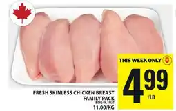 Food Basics FRESH SKINLESS CHICKEN BREAST FAMILY PACK offer
