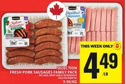 Food Basics SELECTION FRESH PORK SAUSAGES FAMILY PACK offer