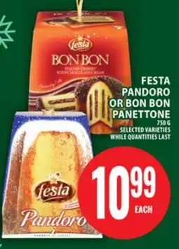 Food Basics FESTA PANDORO OR BON BON PANETTONE offer