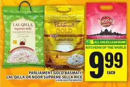 Food Basics PARLIAMENT GOLD BASMATI, LAL QILLA OR NOOR SUPREME SELLA RICE offer