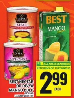 Food Basics BEST NECTAR OR DIVYA MANGO PULP offer