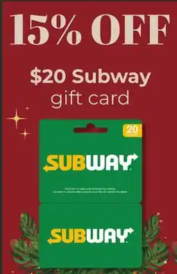 Food Basics Subway gift card offer