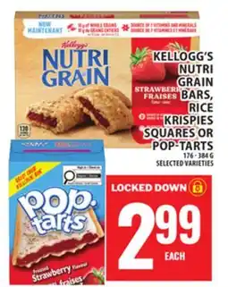 Food Basics KELLOGG'S NUTRI GRAIN BARS, RICE KRISPIES SQUARES OR POP-TARTS offer