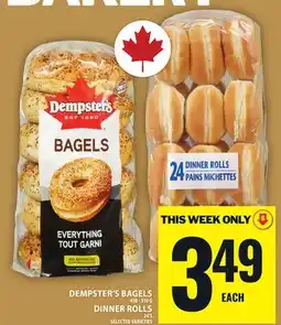 Food Basics DEMPSTER'S BAGELS OR DINNER ROLLS offer