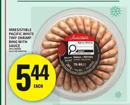 Food Basics IRRESISTIBLE PACIFIC WHITE TINY SHRIMP RING WITH SAUCE offer