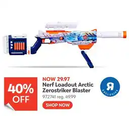 Toys R us Nerf Loadout Arctic Zerostriker Blaster offer