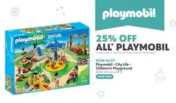 Toys R us Playmobil - City Life - Children's Playground offer