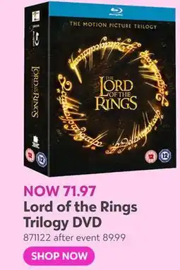 Toys R us Lord of the Rings Trilogy DVD offer