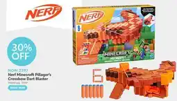 Toys R us Nerf Minecraft Pillager's Crossbow Dart Blaster offer