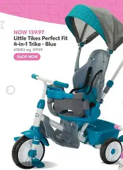 Toys R us Little Tikes Perfect Fit 4-in-1 Trike - Blue offer