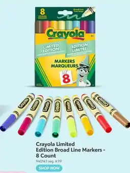 Toys R us Crayola Limited Edition Broad Line Markers - 8 Count offer