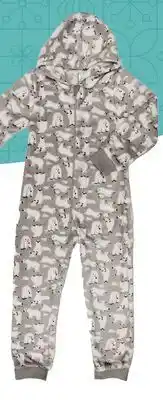Toys R us Grey Polar Bear Flannel Fleece Onesie offer