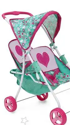 Toys R us Doll Twin Stroller, Mint Heart offer