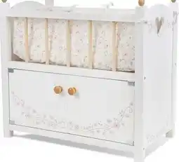 Toys R us 2 in 1 Wooden Cot with Cabinet, Little Flora offer