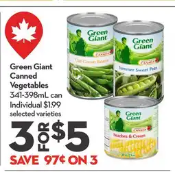 Longo's Green Giant Canned Vegetables offer