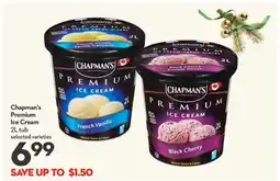 Longo's Chapman's Premium Ice Cream offer