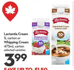 Longo's Cream 1L carton or Whipping Cream 473mL carton offer