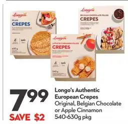 Longo's Authentic European Crepes offer