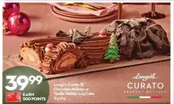 Longo's Curato 15˝ Chocolate Holiday or Vanilla Holiday Log Cake offer