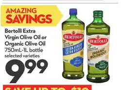 Longo's Bertolli Extra Virgin Olive Oil or Organic Olive Oil offer