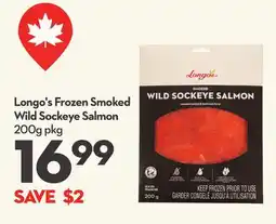 Longo's Longo's Frozen Smoked Wild Sockeye Salmon offer