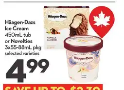 Longo's Ice Cream 450mL tub or Novelties 3x55-88mL pkg offer