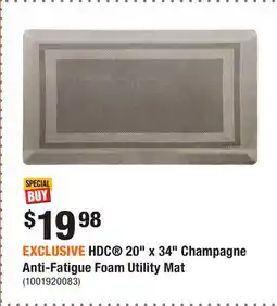 Home Depot EXCLUSIVE HDC 20 x 34 Champagne Anti-Fatigue Foam Utility Mat offer