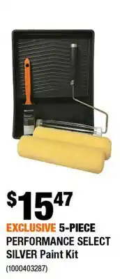 Home Depot 5-PIECE PERFORMANCE SELECT SILVER paint kit offer