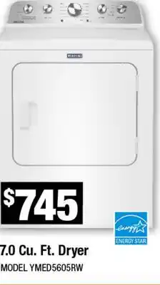 Home Depot 7.0 Cu. Ft. Dryer offer