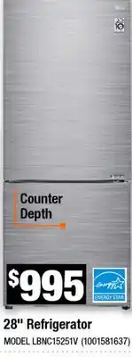 Home Depot 28 Refrigerator offer